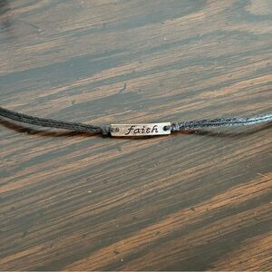 Black and Silver Faith Bracelet